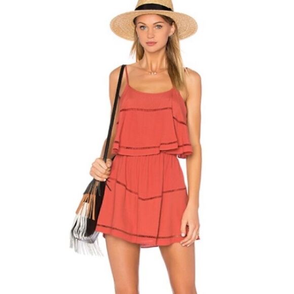 Lovers + Friends, Paradise Bay Dress in Coral Sleeveless Open Back Women’s Small - Picture 13 of 15